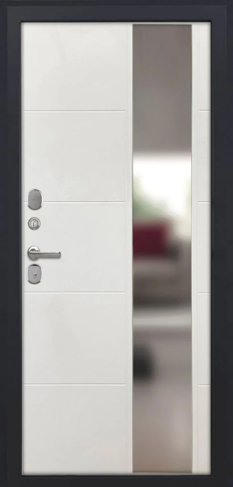 Входная дверь ДвериПРО L-Термо серебро ФЛЗ-649 капучино (зеркало) DPRO198140 внутренняя сторона