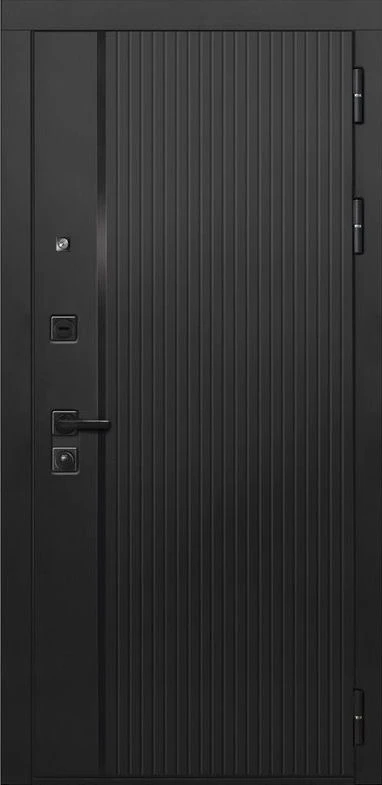 Входная дверь ДвериПРО Л-45 Алиса (16мм, ПВХ Софт грей, зеркало) DPRO222021 внешняя сторона