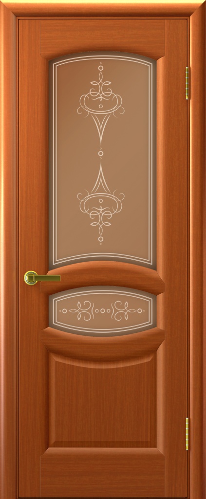 Межкомнатная дверь АНАСТАСИЯ (Темный Анегри Т74, 900х2000, стекло)