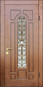 Дверь с кованными элементами DZ186