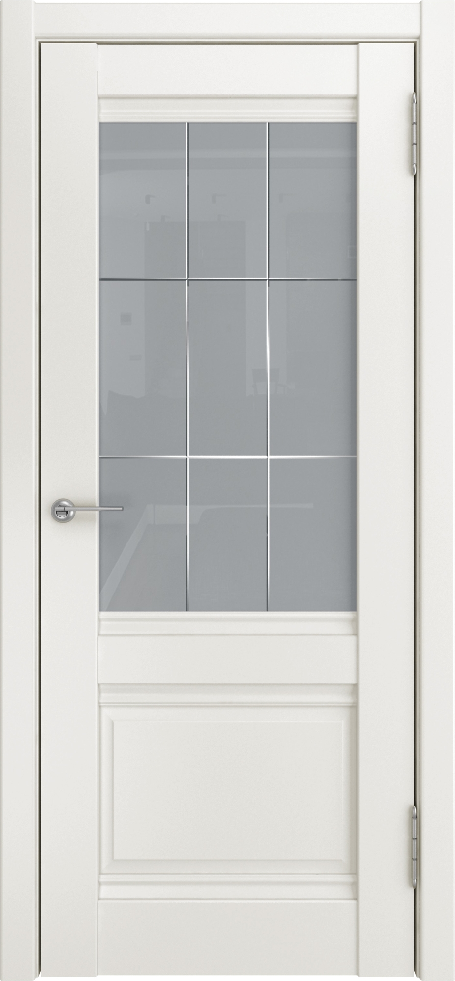 Фото Межкомнатная дверь U-52 (винил, жасмин, стекло, 900x2000)