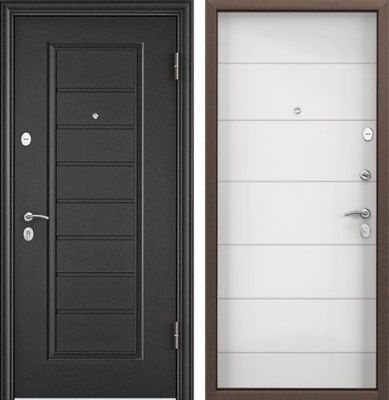 Дверь Торекс DELTA 100 Темно-серый букле графит, VDM 2, КТ Белый, D22