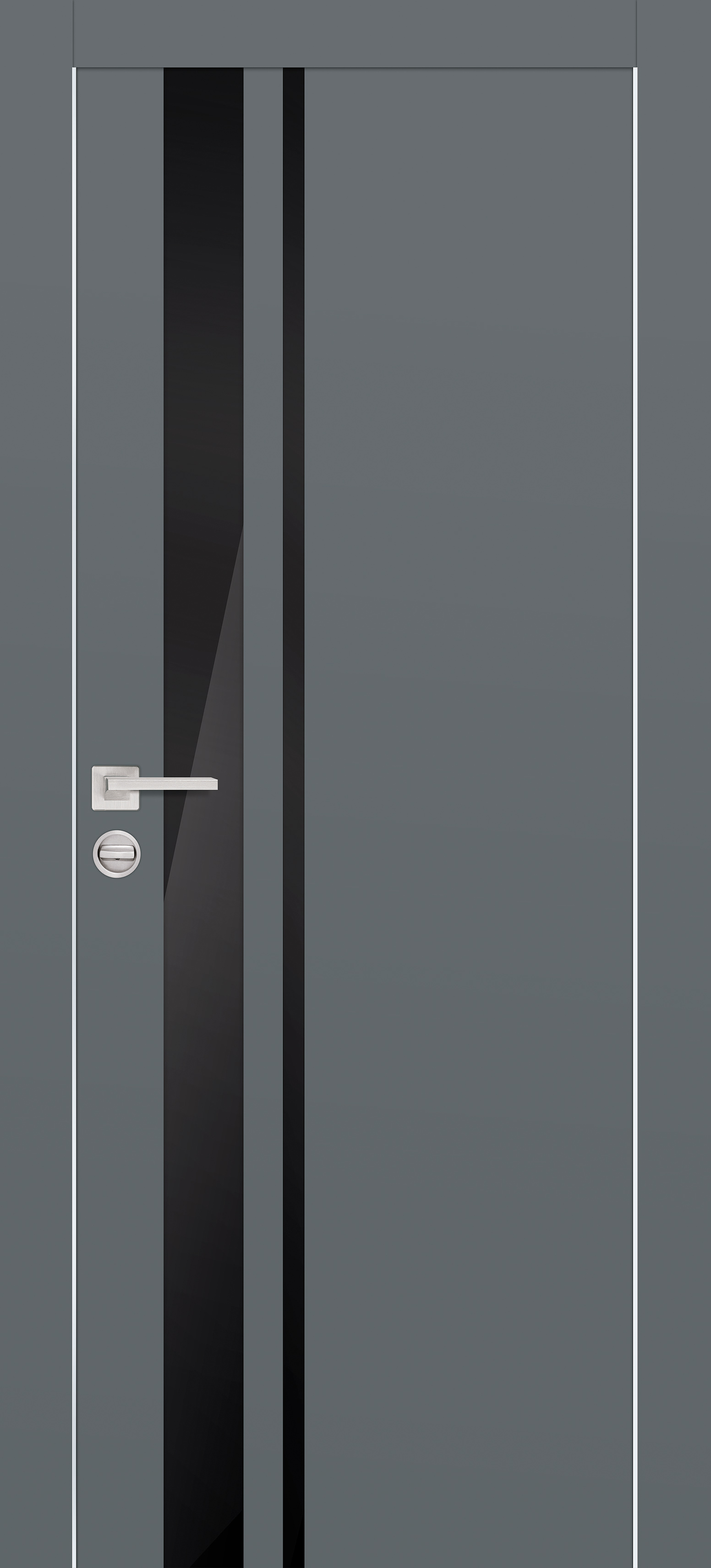 Межкомнатная дверь PX-16  AL кромка Графит