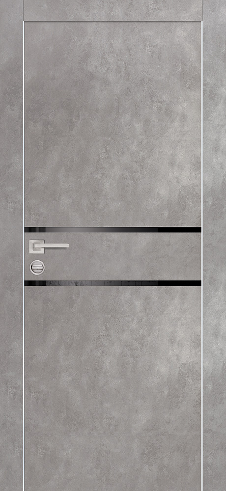 Фото Межкомнатная дверь PX-18  AL кромка Серый бетон