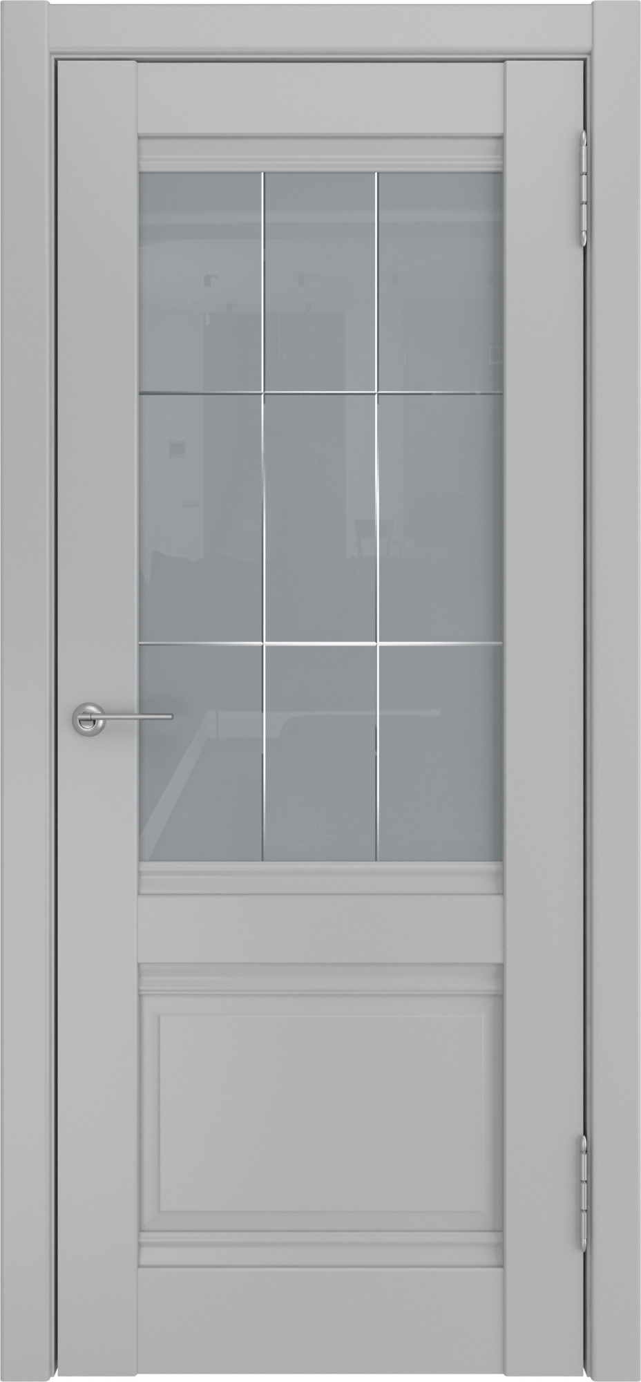 Фото Межкомнатная дверь U-52 (винил, маус, стекло, 900x2000)