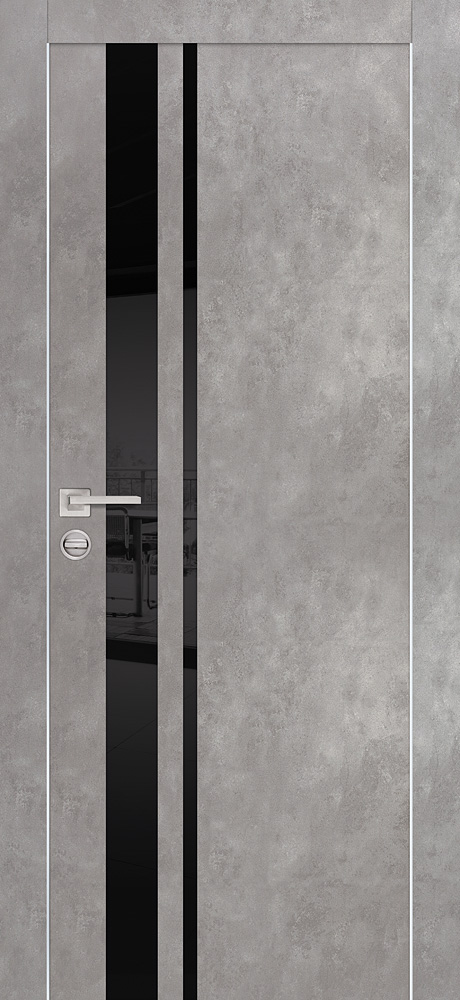 Межкомнатная дверь PX-16  AL кромка Серый бетон