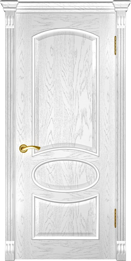Фото Межкомнатная дверь Грация (ДГ дуб белая эмаль, 900х2000)