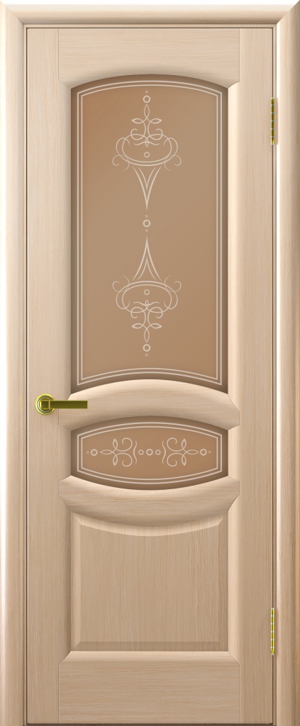 Межкомнатная дверь АНАСТАСИЯ (беленый дуб, стекло, 900х2000)