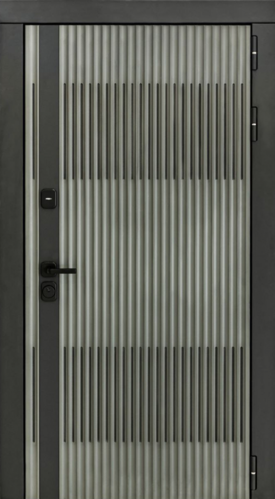 Входная дверь ДвериПРО Elfy ПВХ 10мм Астрод Velutto Grigio DPRO198165 внешняя сторона