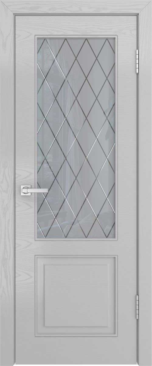 Межкомнатная дверь НЕО-1 (ясень манхеттен арт, стекло, 900х2000)
