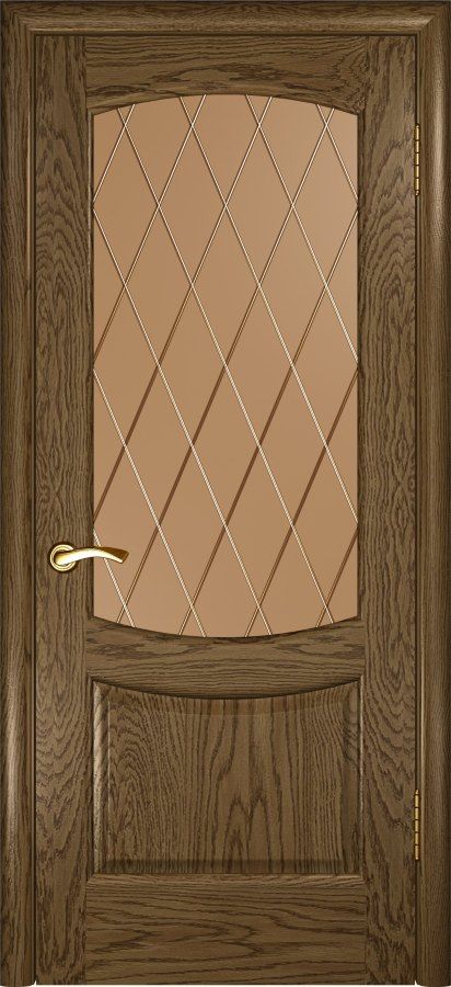 Фото Межкомнатная дверь Лаура 2 (Светлый мореный дуб, стекло, 900х2000)
