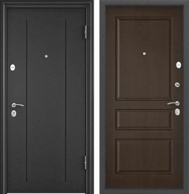 Дверь Торекс DELTA-M 10 Темно-серый букле графит, RGSO, ПВХ Дуб коньяк, D25