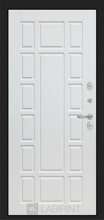 Входная дверь CLASSIC шагрень черная 12 - Белое дерево