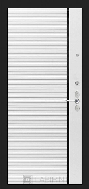 Входная дверь SCANDI 22 - Белый софт, черная вставка
