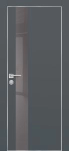 Межкомнатная дверь PX-10  AL кромка с 4-х ст. Графит