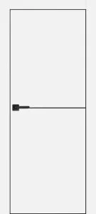 Межкомнатная дверь PX-19 черная кромка с 4-х ст. Белый