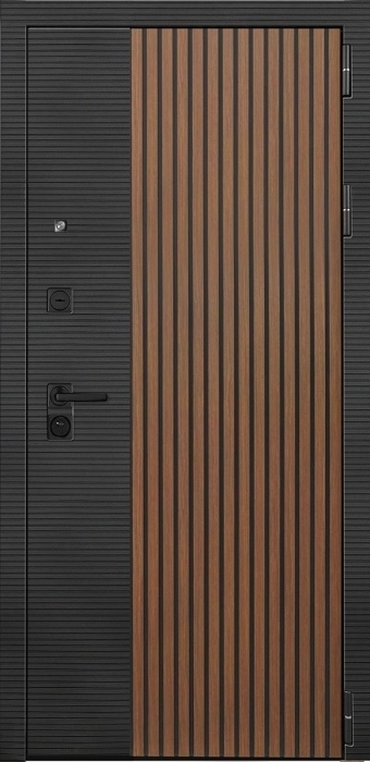 Входная дверь Модель L - 48 A-1 (16мм, белая эмаль) внешняя сторона