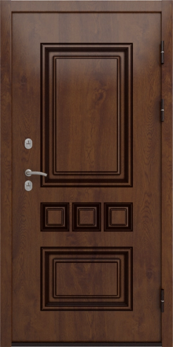 Входная дверь Аура A-1 (16мм, белая эмаль) внешняя сторона