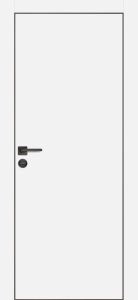 Межкомнатная дверь PX-1 черная кромка с 4-х ст. Белый