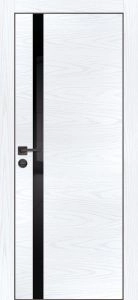 Межкомнатная дверь PX-8  черная кромка с 4-х ст. Дуб скай белый
