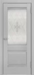 Межкомнатная дверь ЛУ-52 (Серый эмалит, до, 900x2000)