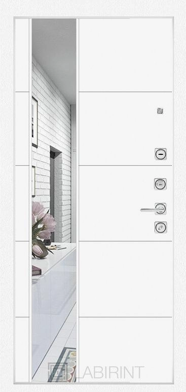 Фото Входная дверь Трендо с Зеркалом 19 - Белый софт внутренняя сторона