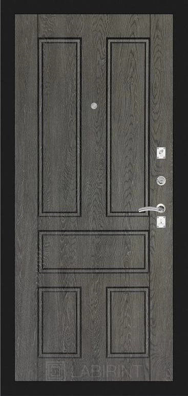 Входная дверь CLASSIC шагрень черная 10 - Дуб филадельфия графит