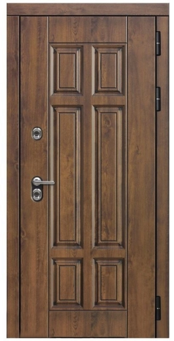 Входная дверь Квадро L-5 (16мм, белая эмаль) внешняя сторона