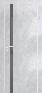 Межкомнатная дверь PX-8  AL кромка с 4-х ст. Серый бетон
