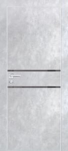Межкомнатная дверь PX-18 AL кромка с 4-х ст. Серый бетон