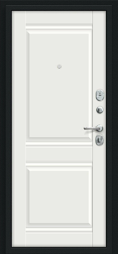 Входная дверь Некст Kale Букле черное/Off-white BR4604
