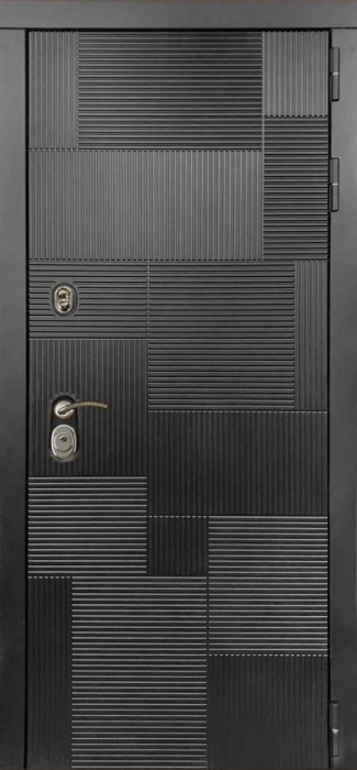 Входная дверь Модель L - 47 ФЛ-659 (12мм, nussbaum+черная патина винорит) внешняя сторона